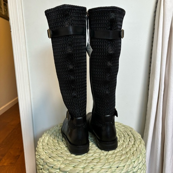 COLE HAAN Chesley Leather Knee-High Quilted Stretch Riding Boots NWT - Picture 8 of 14